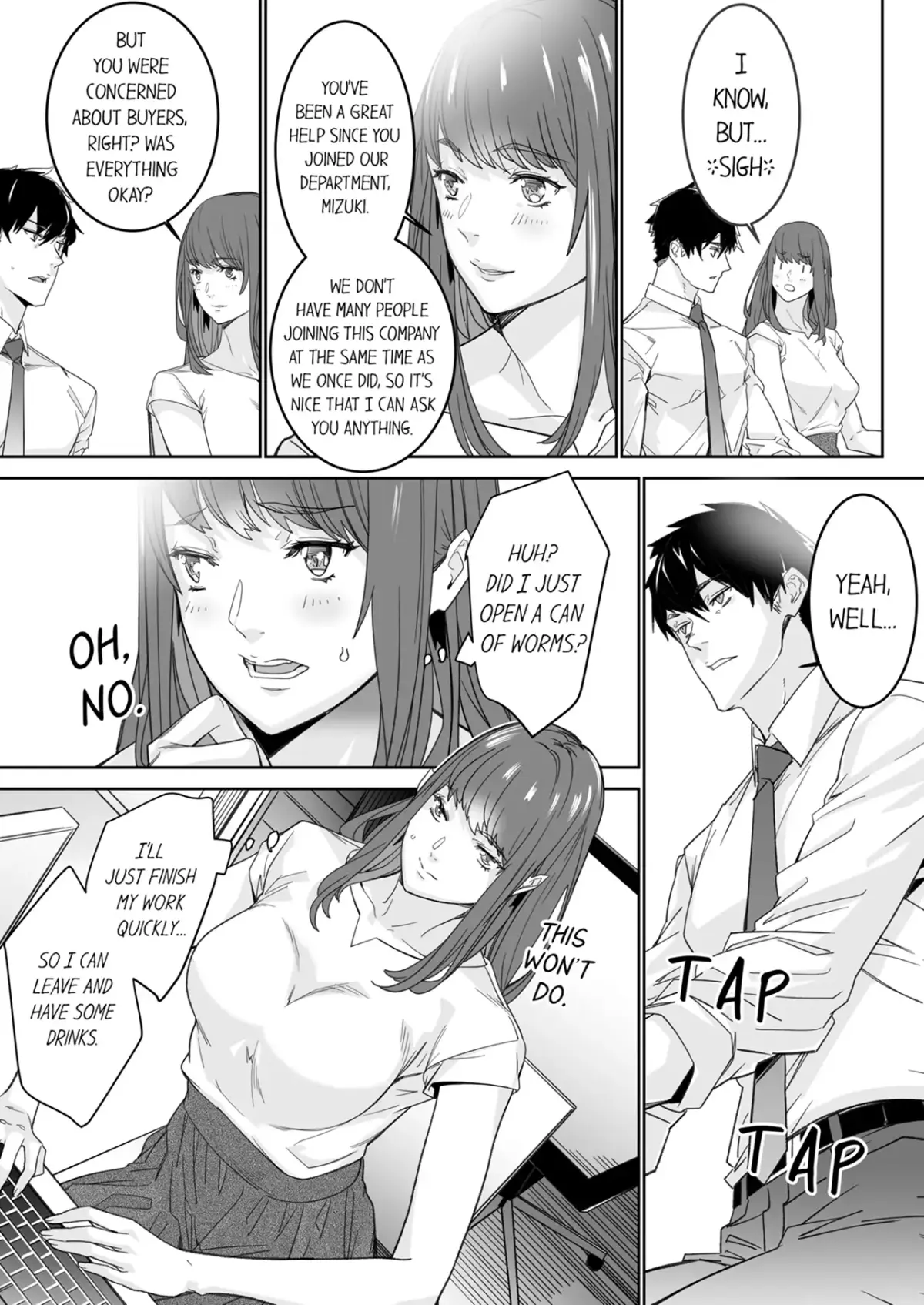 "His Sex is Way Too Sadistic…!" - Intense Sex with My Peerless Colleague Before the Last Train Chapter 1 page 4 - 