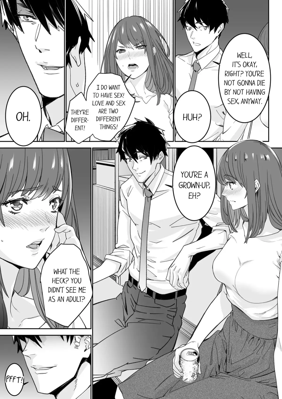 "His Sex is Way Too Sadistic…!" - Intense Sex with My Peerless Colleague Before the Last Train Chapter 1 page 8 - 