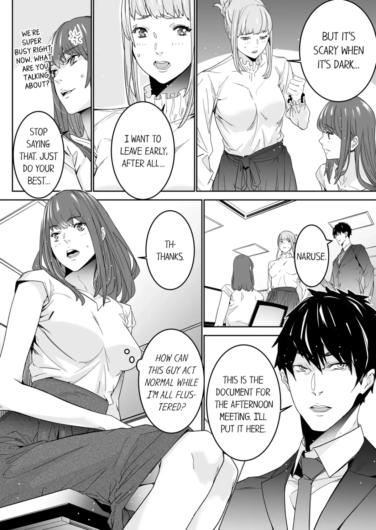 "His Sex is Way Too Sadistic…!" - Intense Sex with My Peerless Colleague Before the Last Train Chapter 4 page 3 - 