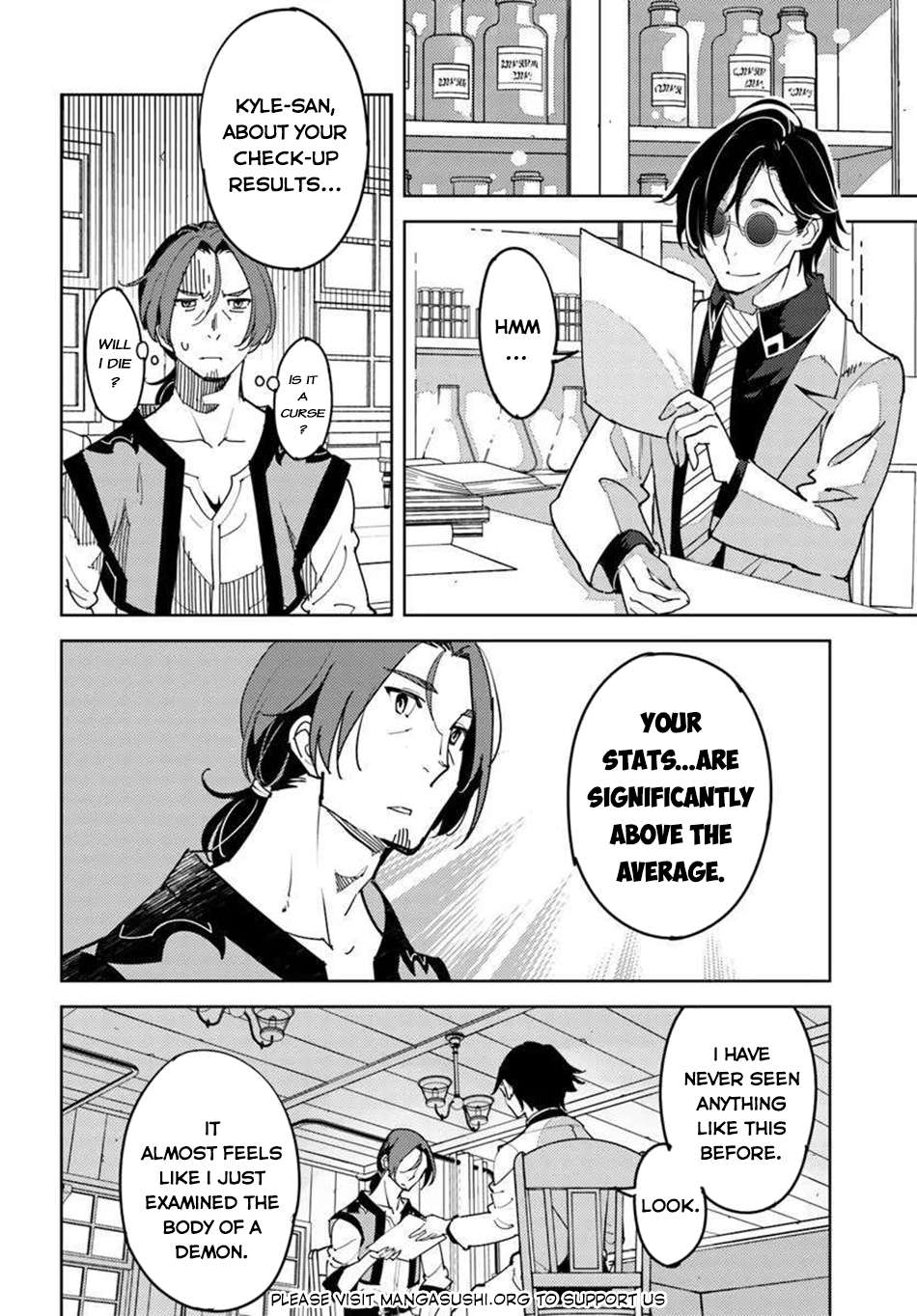 Hisabisa Ni Kenko Shindan Wo Uketara Saikyo Status Ni Natteita Tsuiho Sareta Ossan Boken Sha, Imasara Eiyu Wo Mezasu Chapter 1 page 10 - 