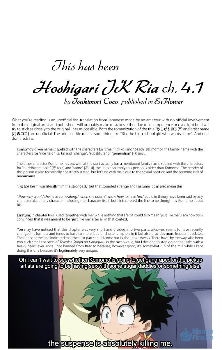 Hoshigari JK Ria Chapter 4.1 page 18 - 