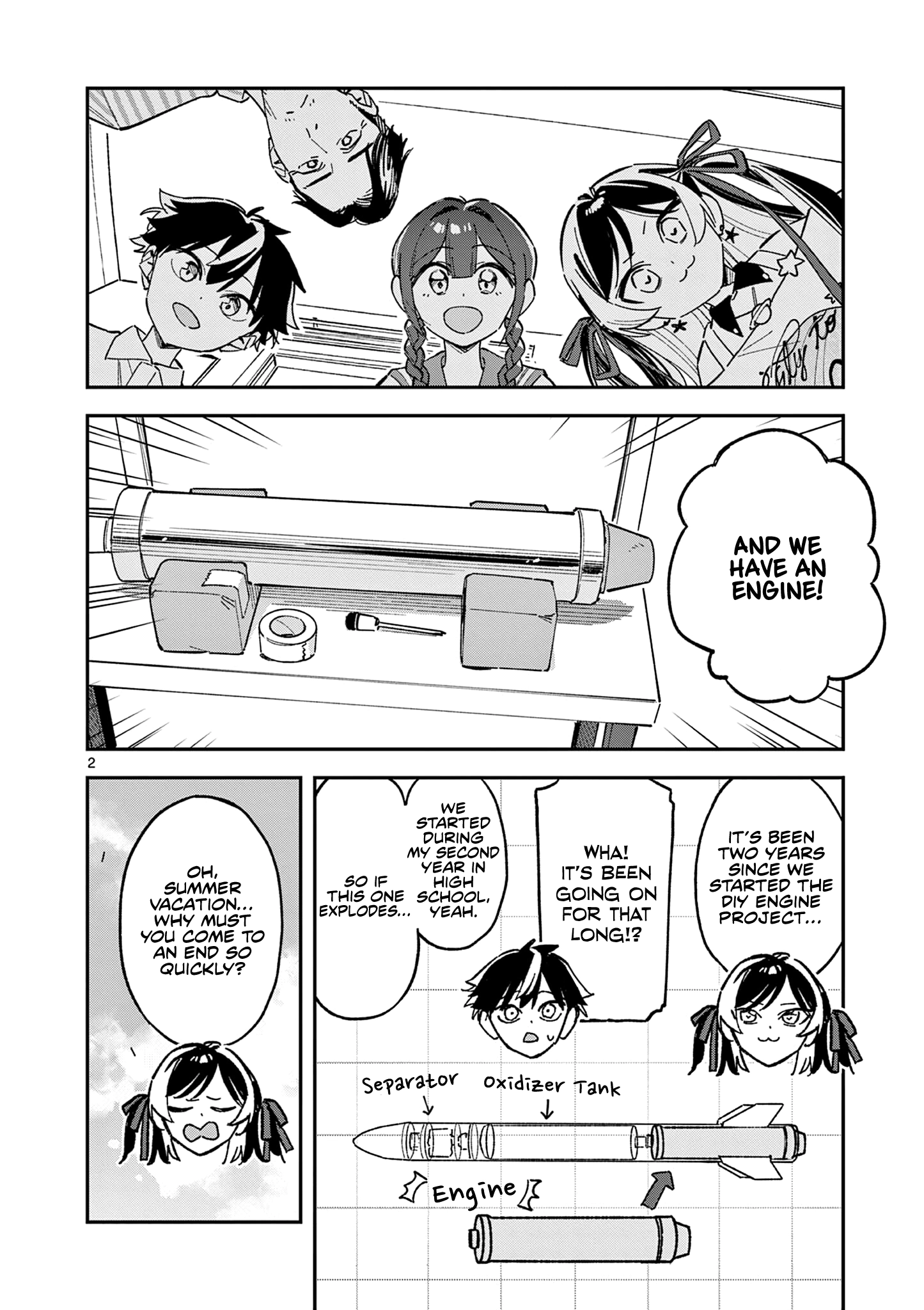 Houkago, Bokura wa Uchuu ni Madou Chapter 53 page 2 - 