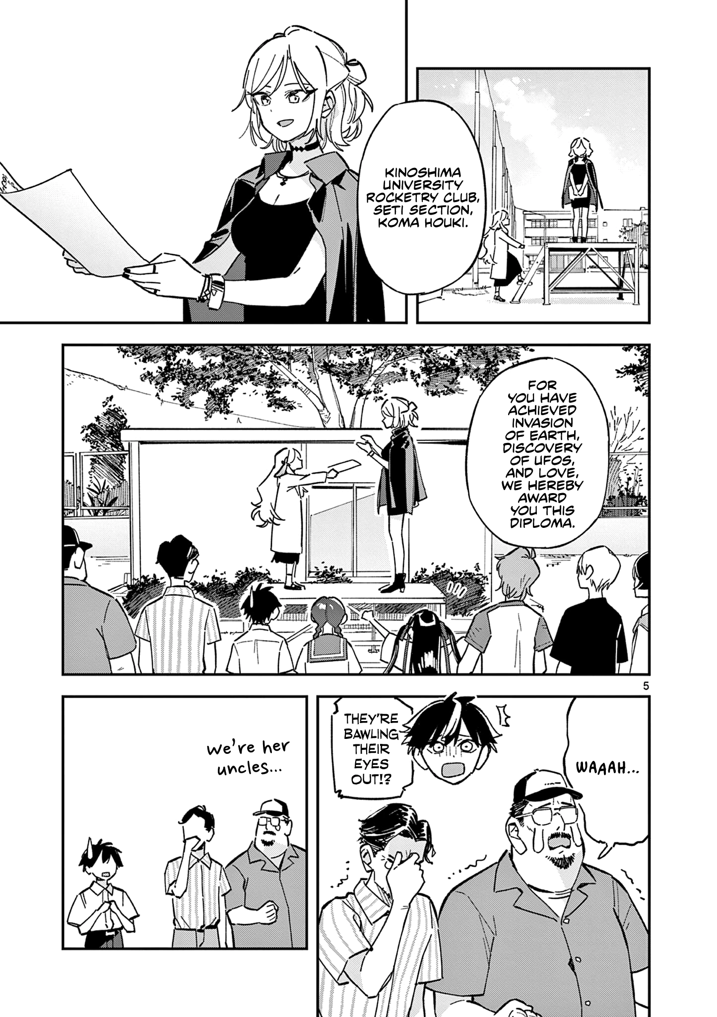 Houkago, Bokura wa Uchuu ni Madou Chapter 53 page 5 - 
