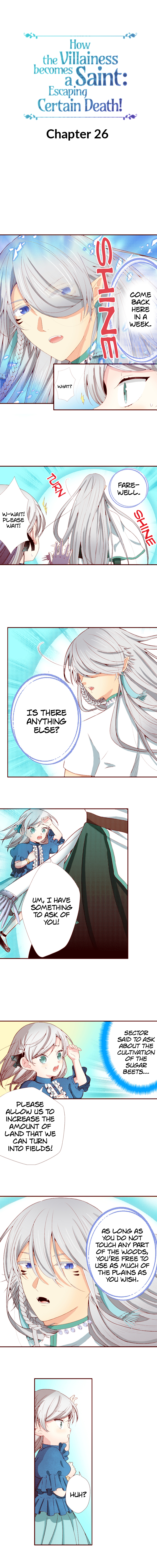 How the Villainess becomes  a Saint : Escaping certain death! Chapter 26 page 1 - 