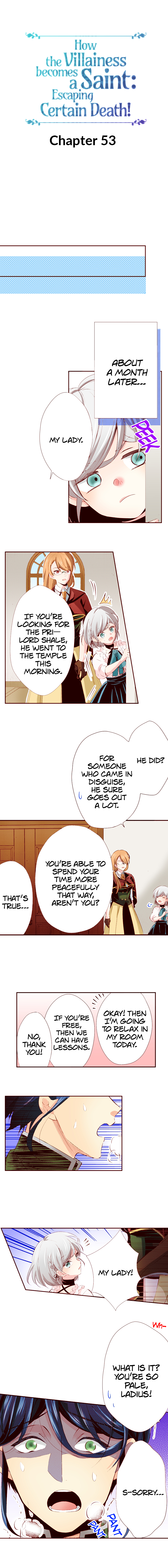 How the Villainess becomes  a Saint : Escaping certain death! Chapter 53 page 2 - 