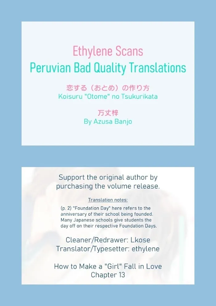 How To Make A "girl" Fall In Love Chapter 13 page 13 - 