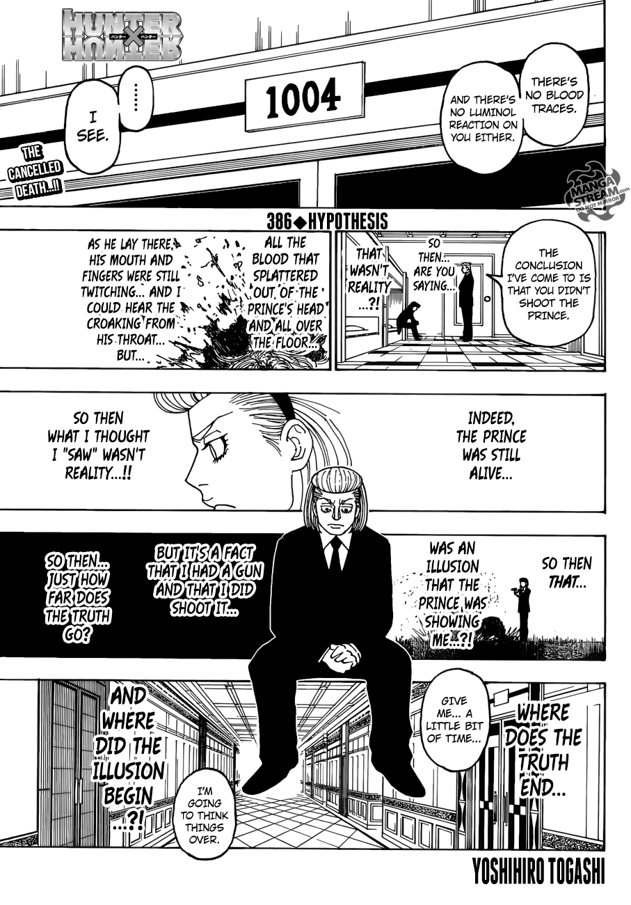 Hunter x Hunter Chapter 386 page 1 - 
