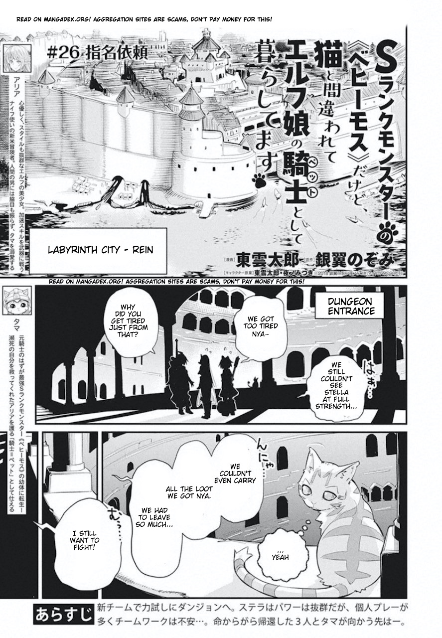 I Am Behemoth Of The S Rank Monster But I Am Mistaken As A Cat And I Live As A Pet Of Elf Girl Chapter 26 page 1 - 