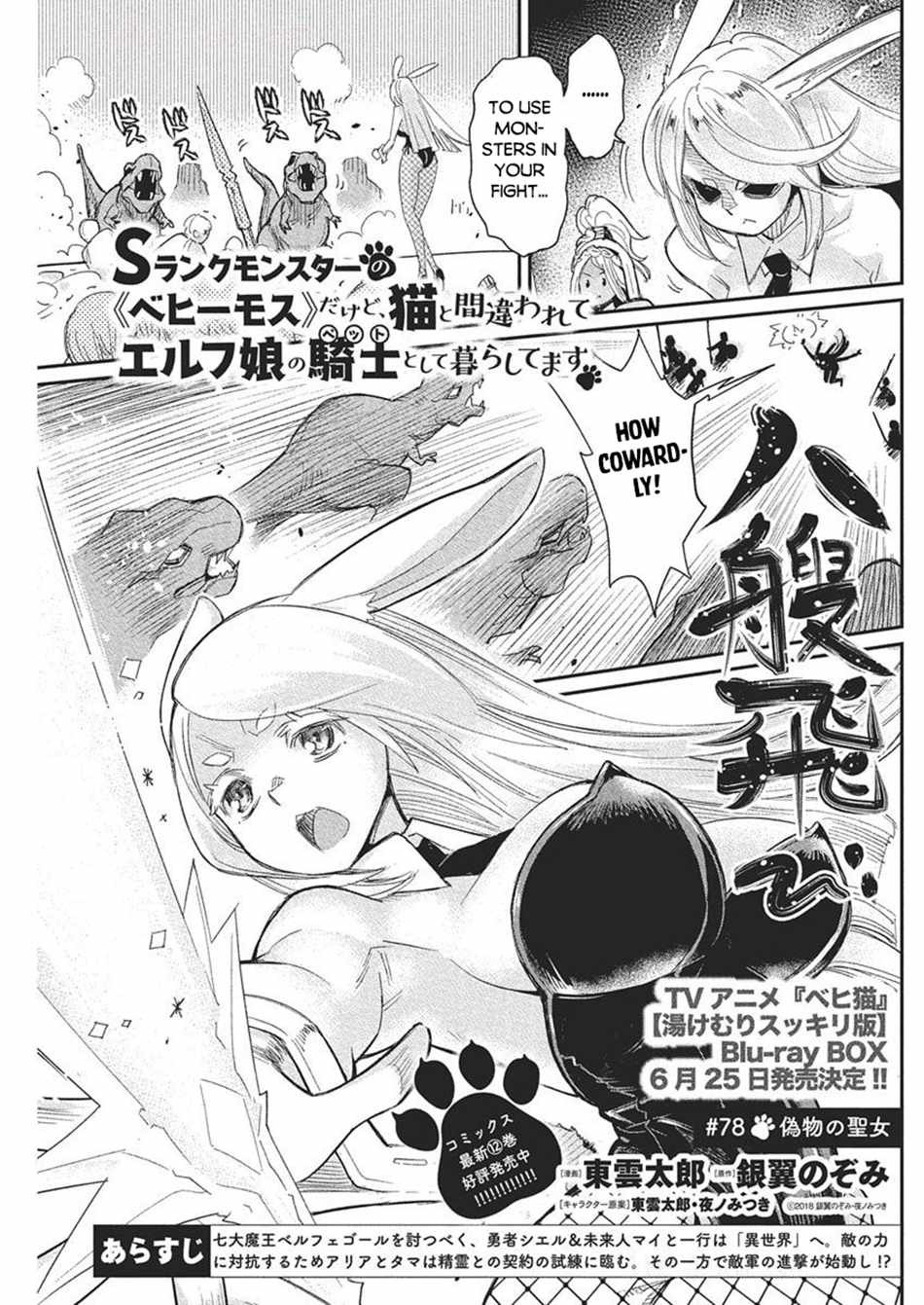 I Am Behemoth Of The S Rank Monster But I Am Mistaken As A Cat And I Live As A Pet Of Elf Girl Chapter 78 page 2 - 