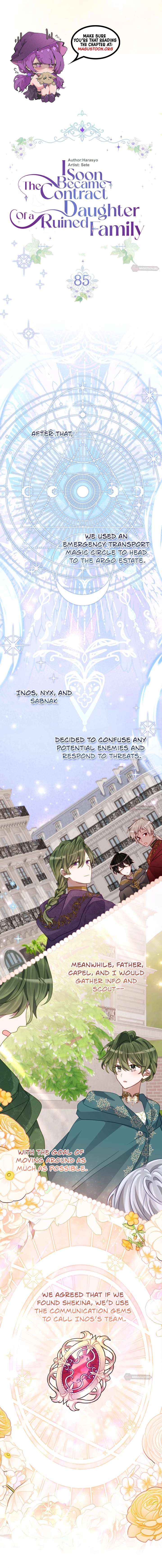 I Became the Contract Daughter of the soon-to-be-ruined Family Chapter 85 page 6 - 