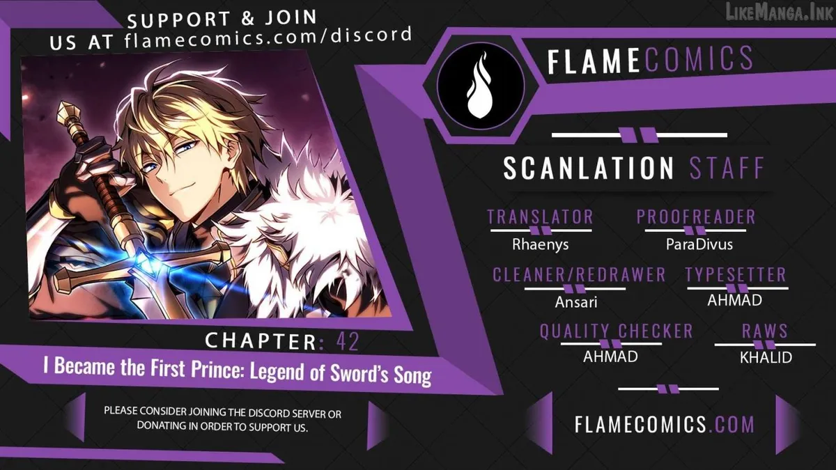 I Became the First Prince꞉ Legend of Sword’s Song Chapter 42 page 1 - 