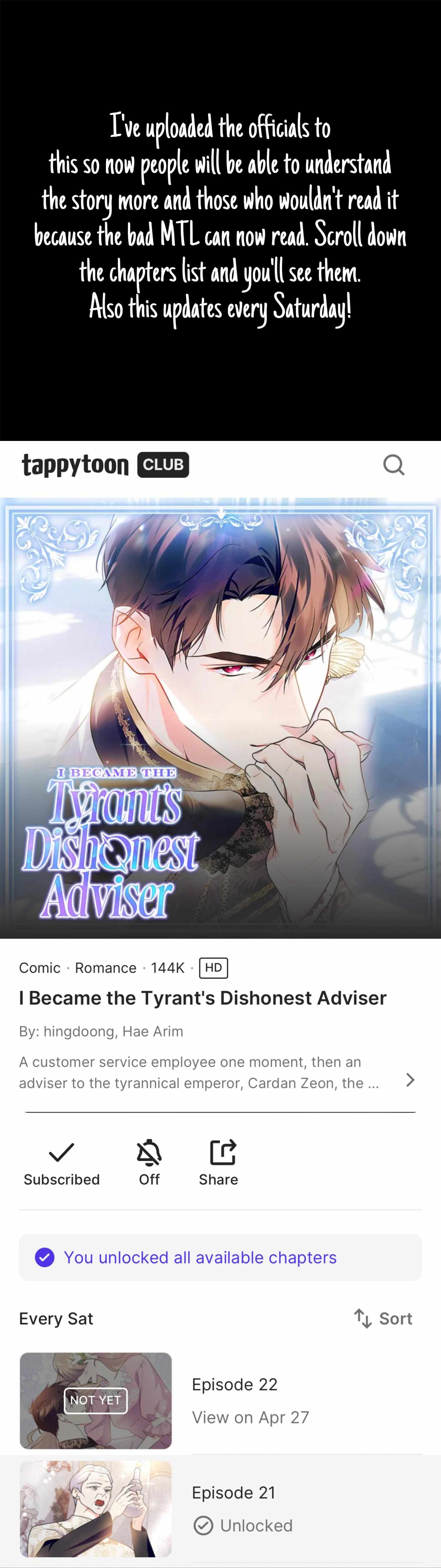 I Became the Tyrant’s Servant Chapter 44.1 page 1 - 