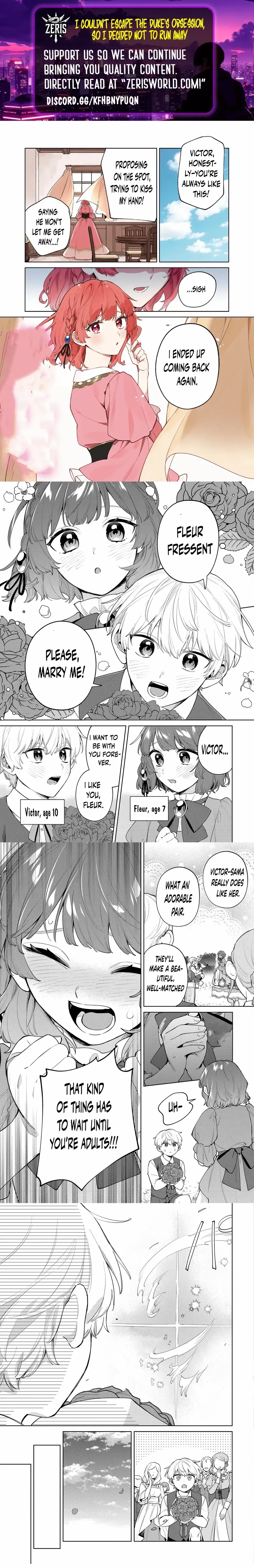 I Couldn’t Escape the Duke’s Obsession, So I Decided Not to Run Away Chapter 1 page 1 - 