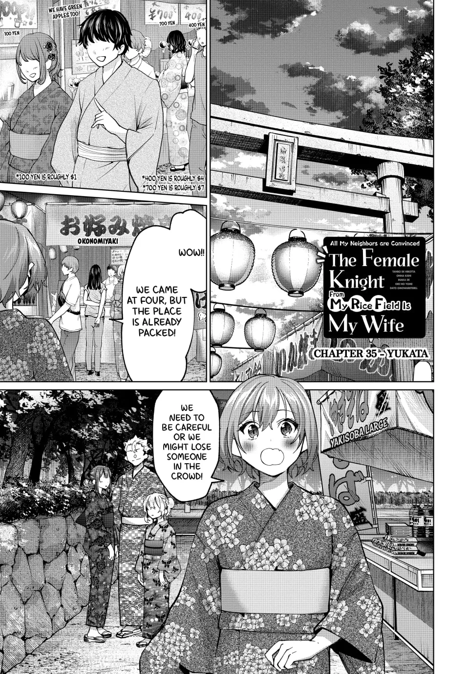 I Found a Female Knight in a Rice Field, in the Countryside They Think She’s My Wife Chapter 35 page 1 - 