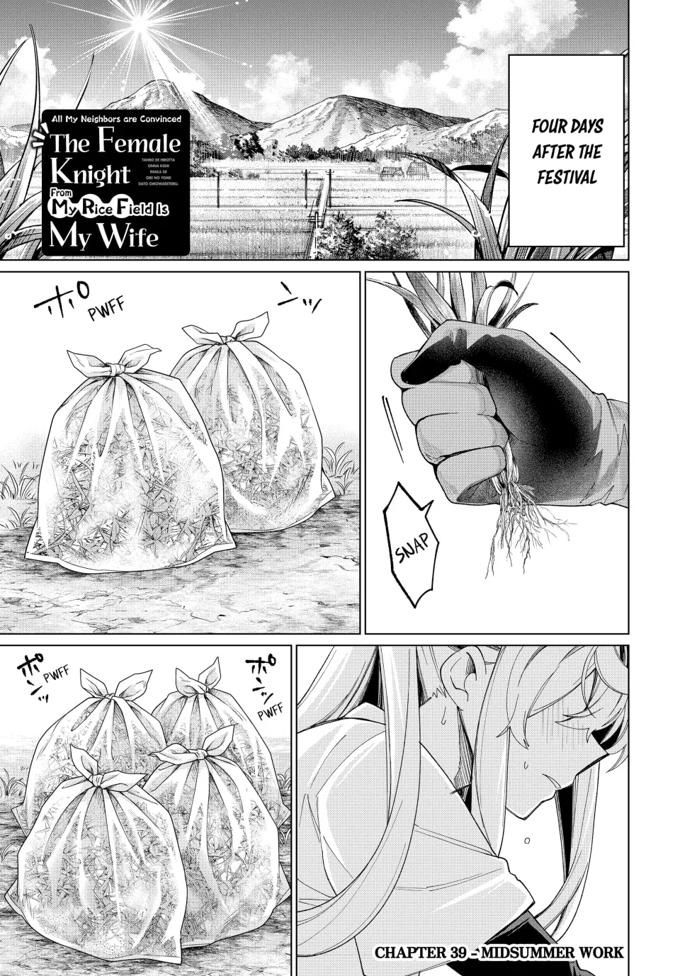 I Found a Female Knight in a Rice Field, in the Countryside They Think She’s My Wife Chapter 39 page 1 - 