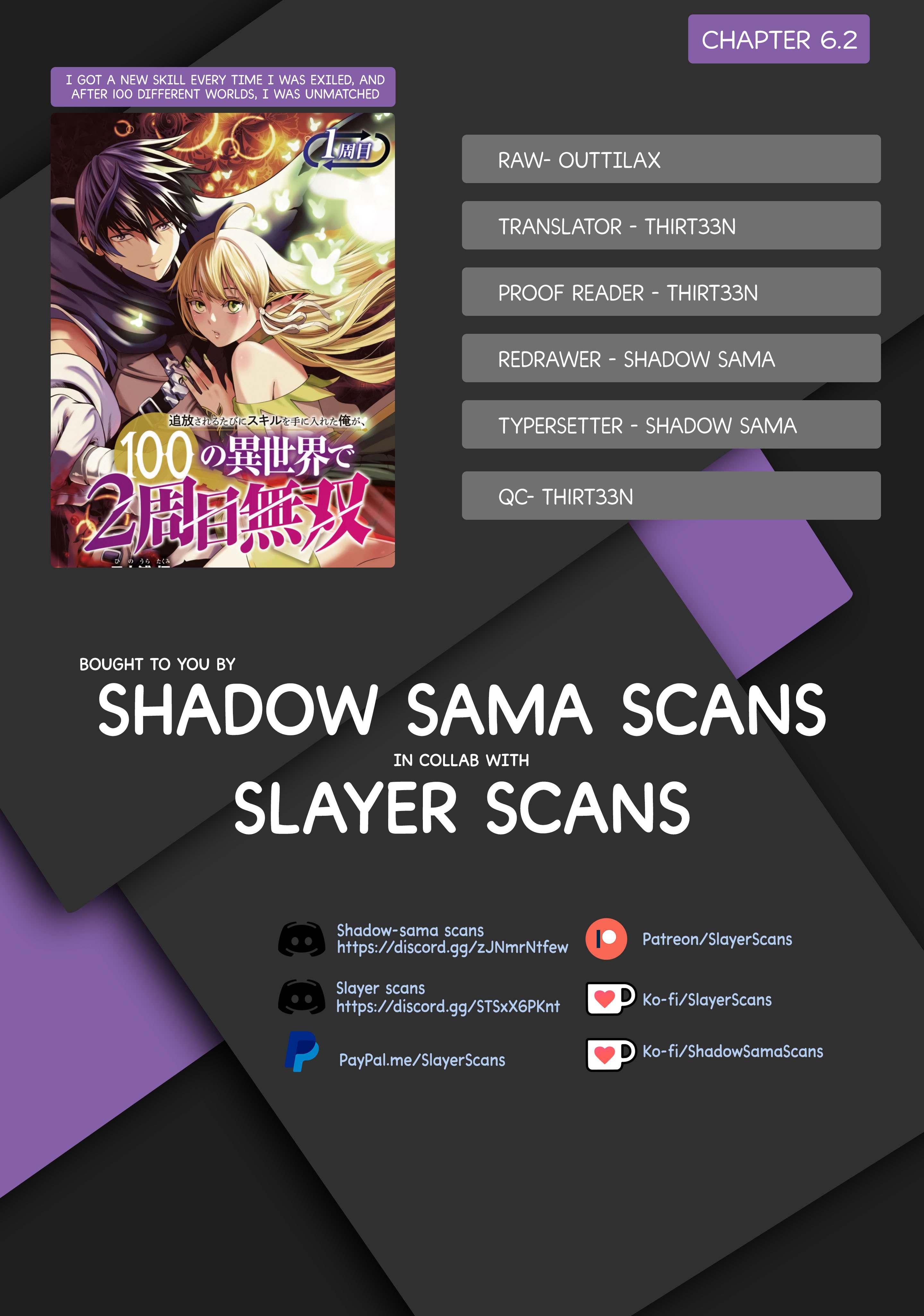 I Got a New Skill Every Time I Was Exiled, and After 100 Different Worlds, I Was Unmatched Chapter 6.2 page 1 - 