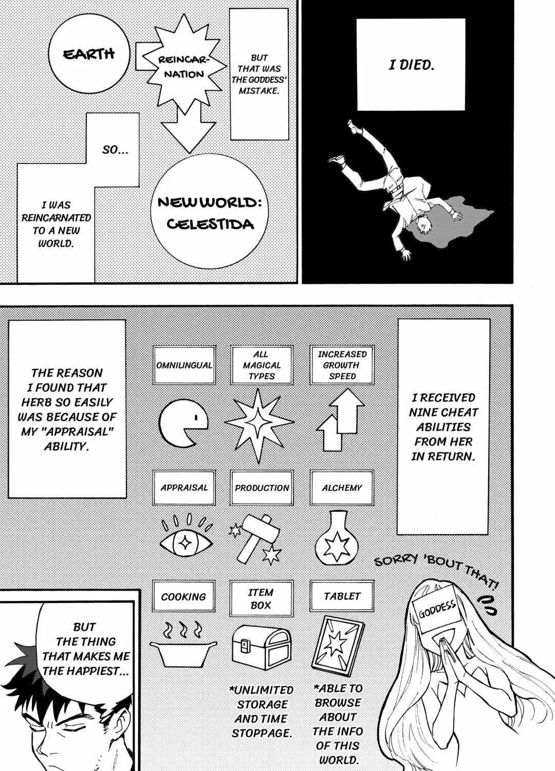 I May Be a Forty-something Old Guy, but Some Goddess Gave Me Nine Cheat Abilities! Chapter 1 page 14 - 