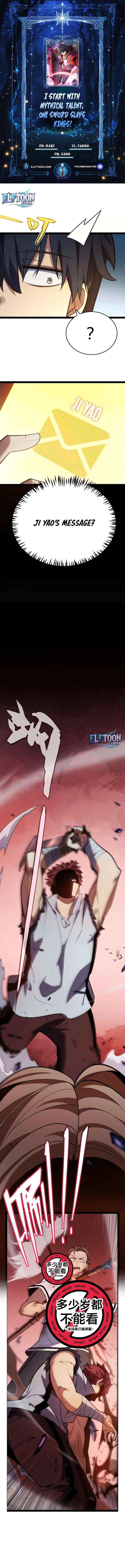 I started with the mythical talent, killing gods with one sword! Chapter 11 page 1 - 
