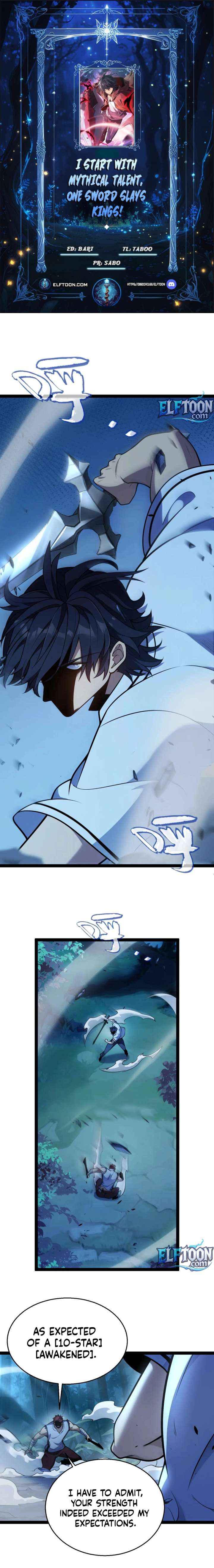 I started with the mythical talent, killing gods with one sword! Chapter 12 page 1 - 