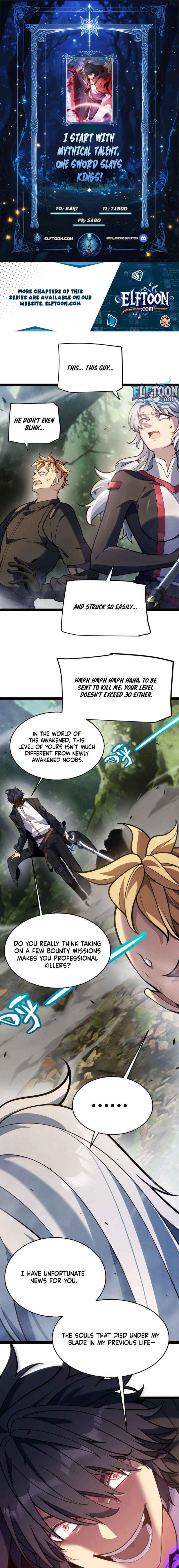 I started with the mythical talent, killing gods with one sword! Chapter 29 page 1 - 