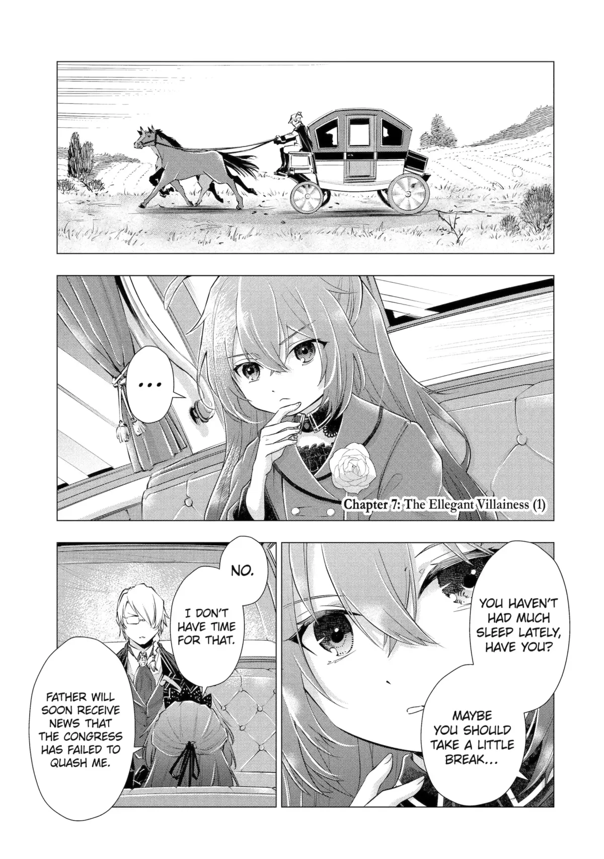 I Want to Be a Glamorous Villainess!  The Beloved Reincarnated Girl Enjoys Her Second Life to the Fullest Chapter 7.1 page 1 - 
