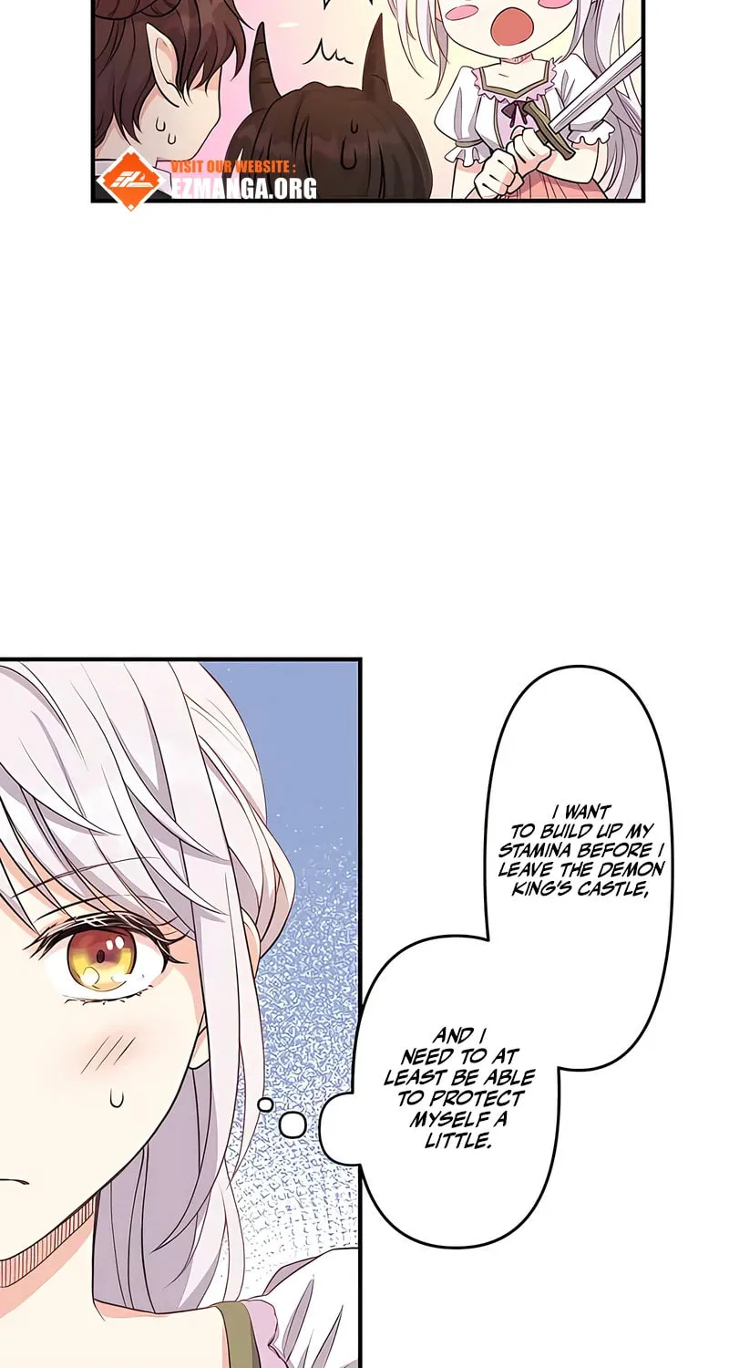 I Was a Sacrificial Princess, but I Reincarnated and Became the Body Pillow of the Demon King Chapter 7 page 56 - 