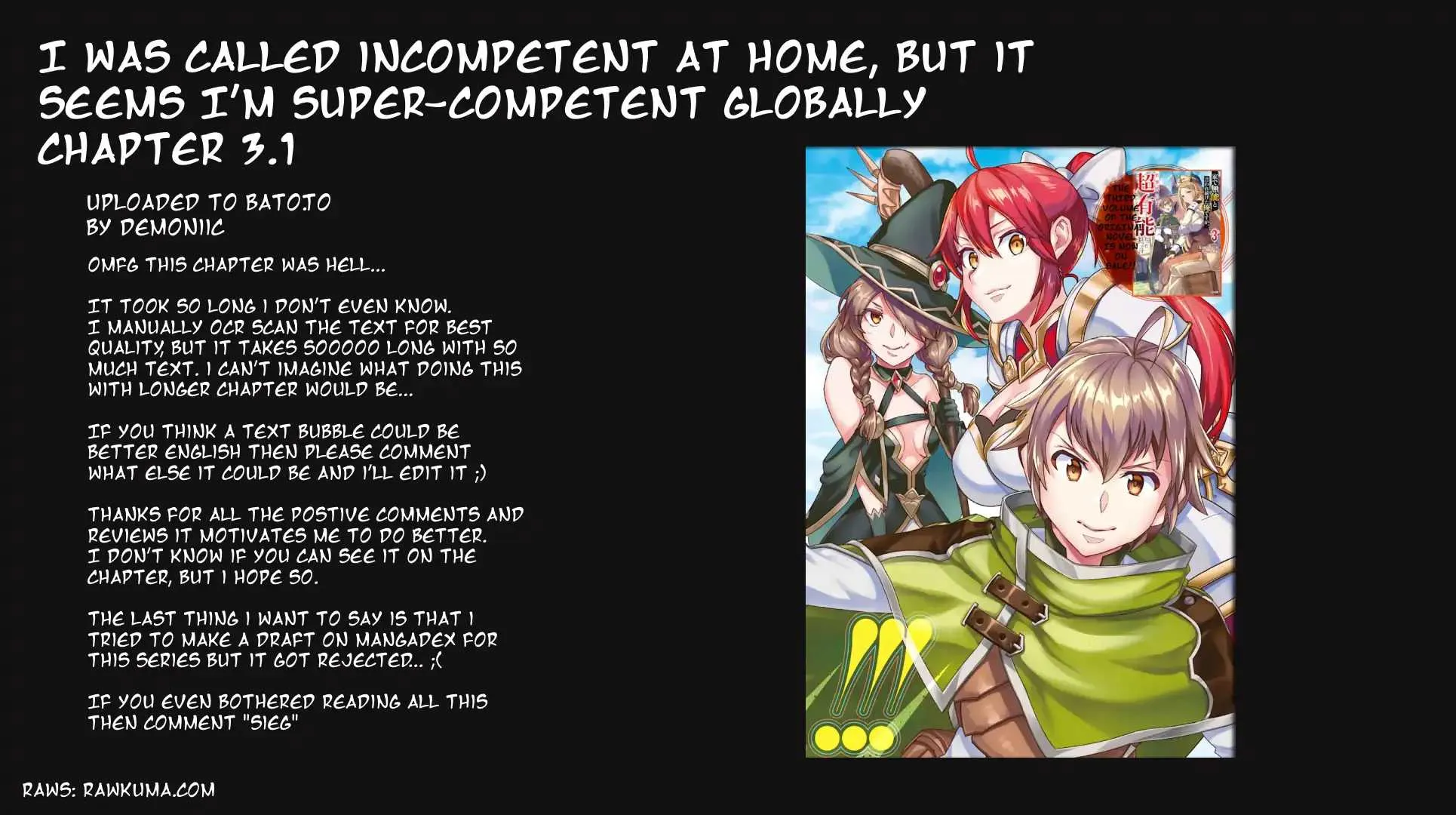 I was called incompetent at home, but it seems I’m super-competent Globally Chapter 3.1 page 27 - 