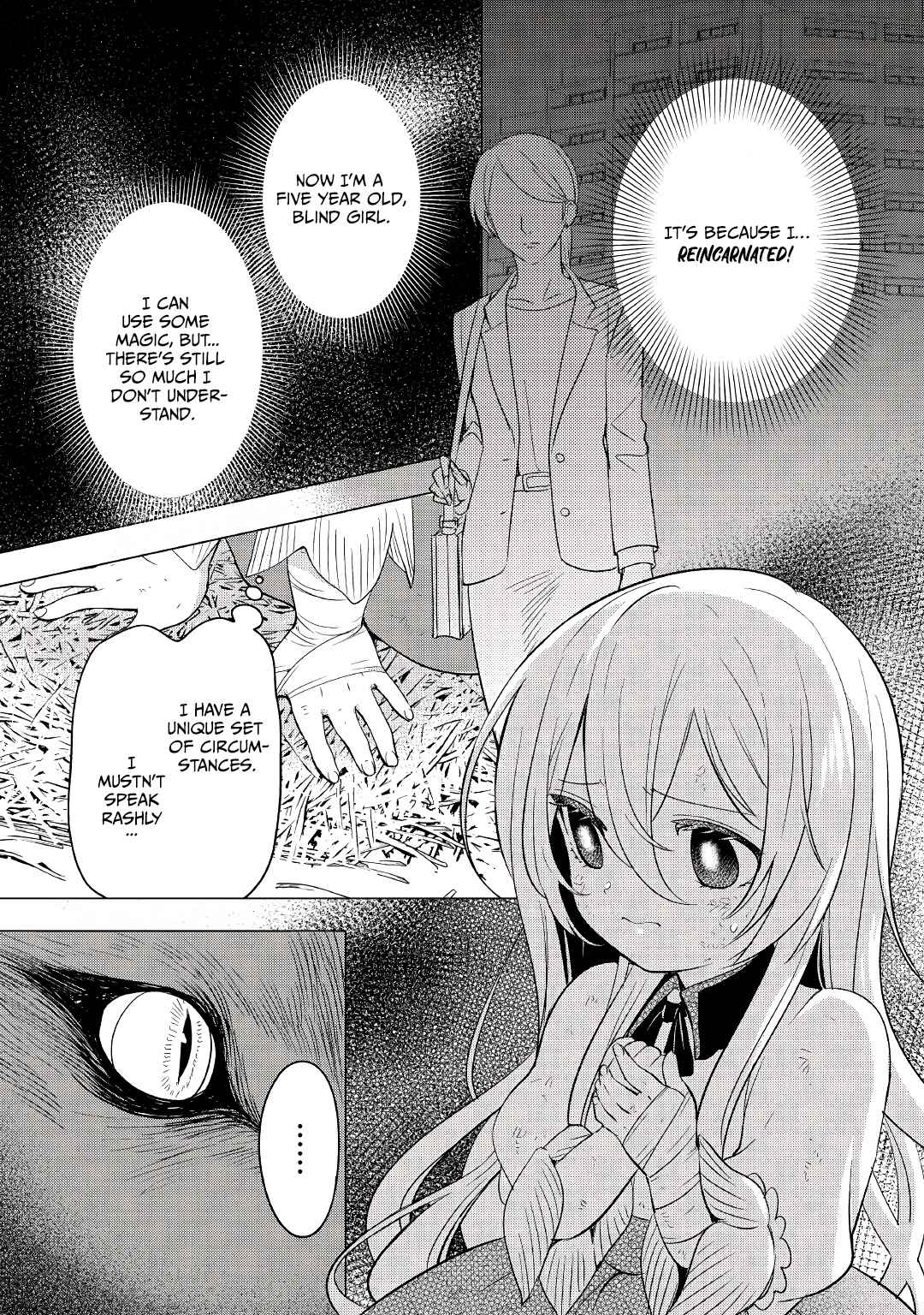 I was reincarnated as a blind girl – I rely on my previous life’s memories and magic to survive. Chapter 1 page 12 - 
