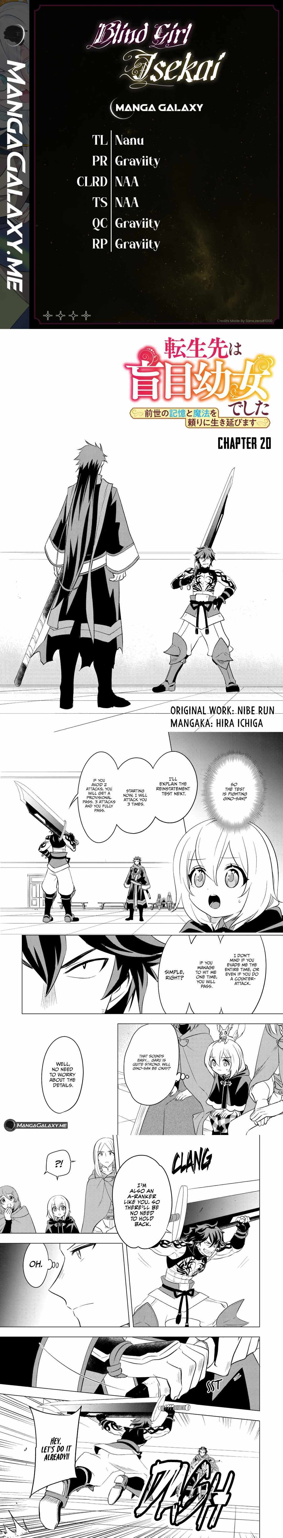 I was reincarnated as a blind girl – I rely on my previous life’s memories and magic to survive. Chapter 20 page 2 - 