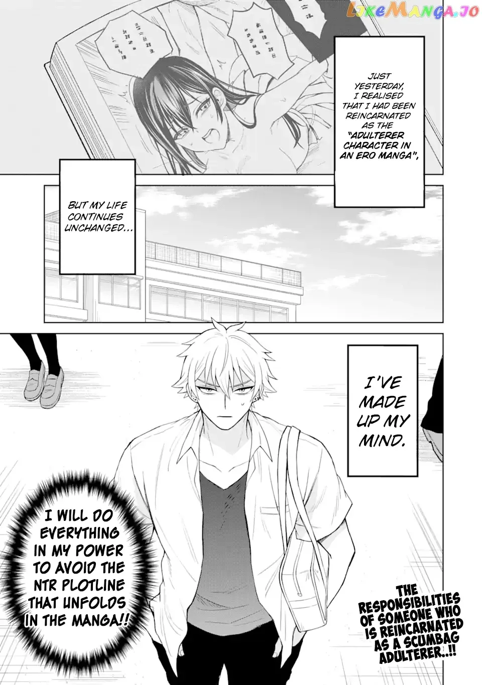 I Was Reincarnated As The Scumbag From a Netorare Manga, But The Heroine is Coming On To Me Chapter 2 page 1 - 