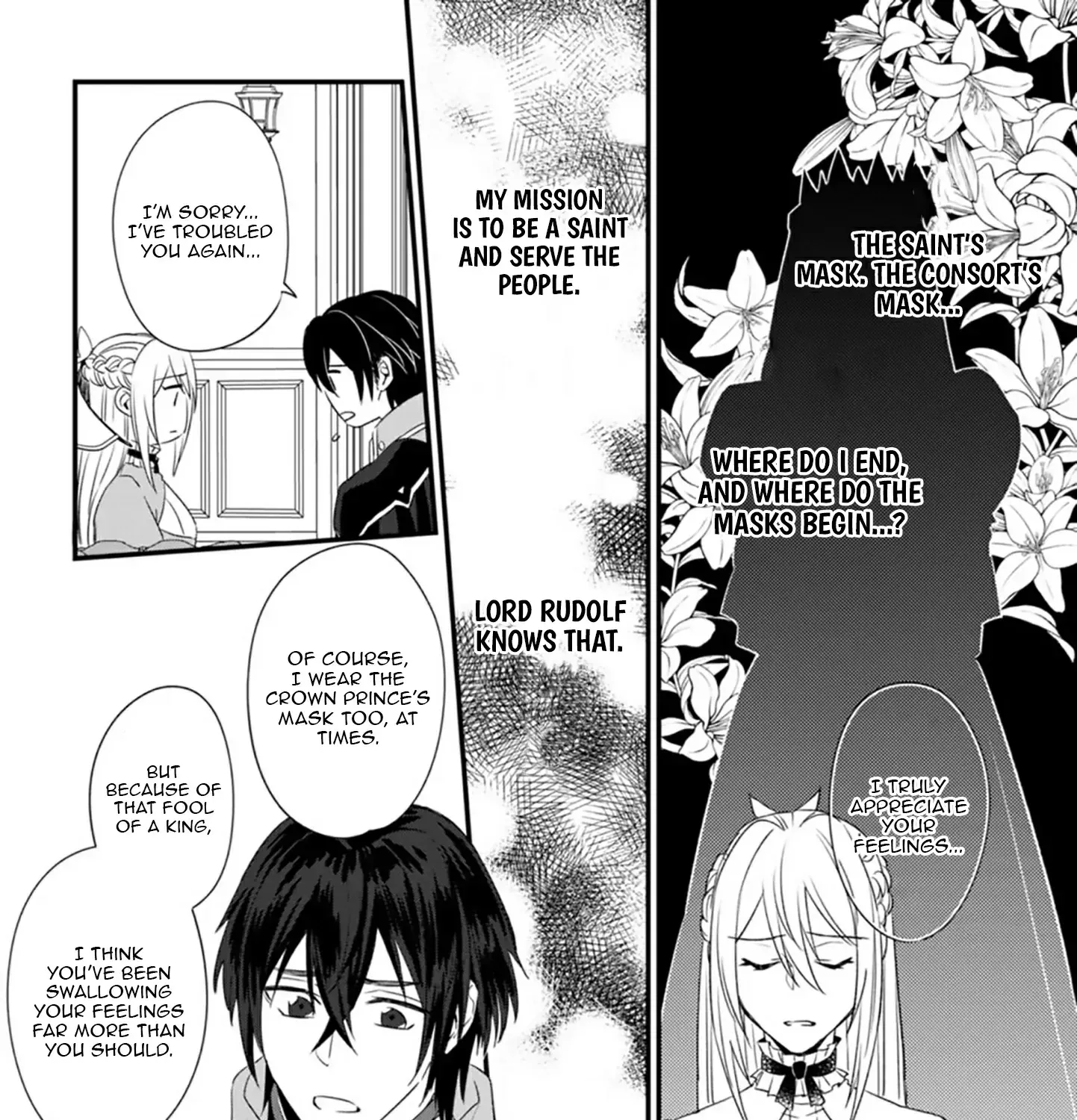 I Was Supposed to Become Queen, but I Had to Flee Once I Was Accused of Being a Fake Saint. Even So, the Crown Prince Adored Me, so I Hope for Their Happiness. Chapter 4 page 50 - 