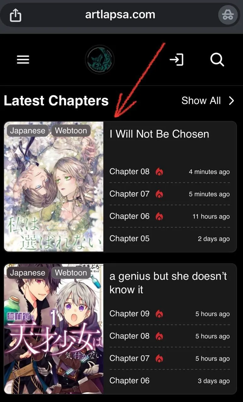 I Will Not Be Chosen Chapter 2 page 1 - 