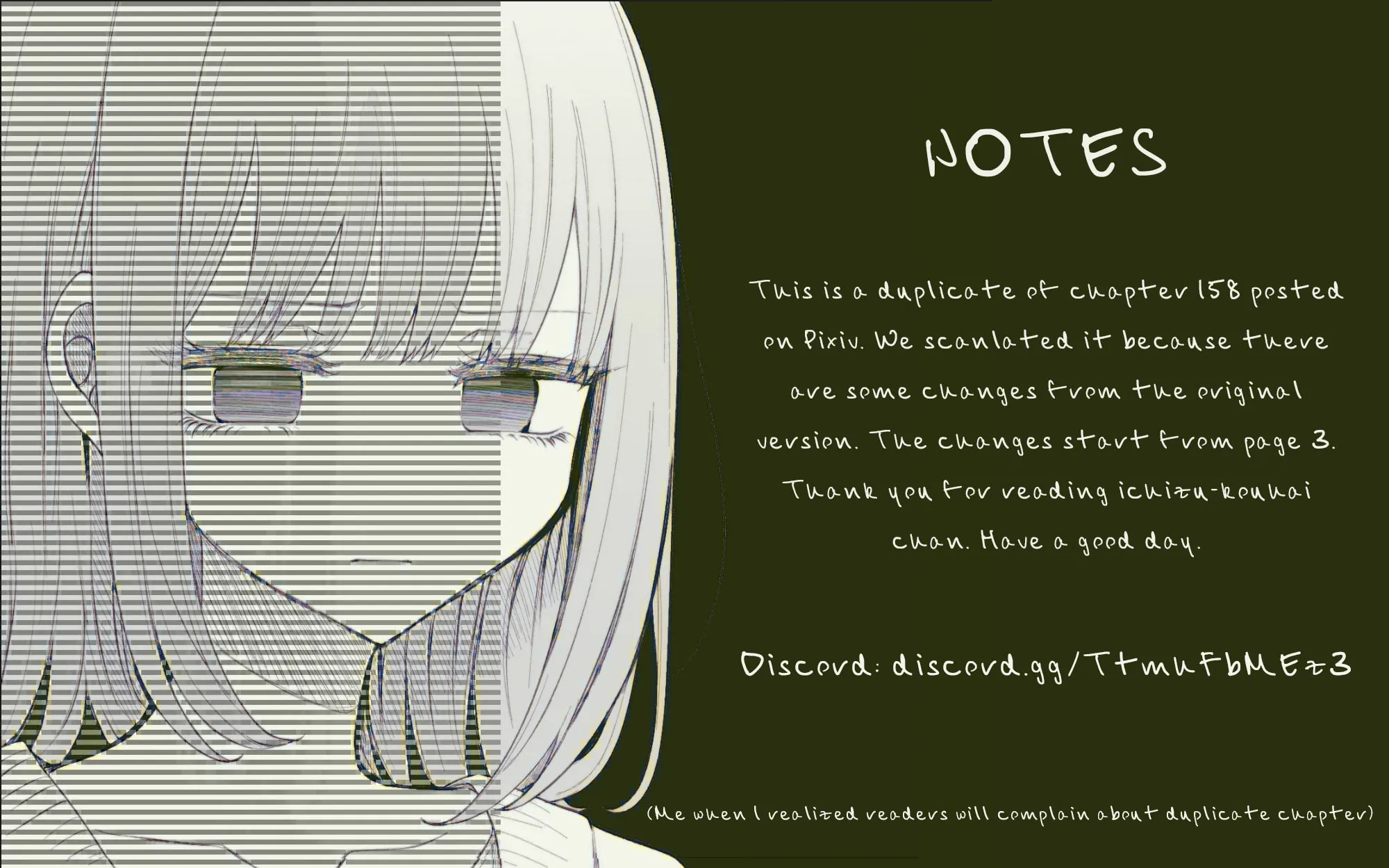 Ichizu Bitch-Chan (Web) Chapter 158.5 page 1 - 