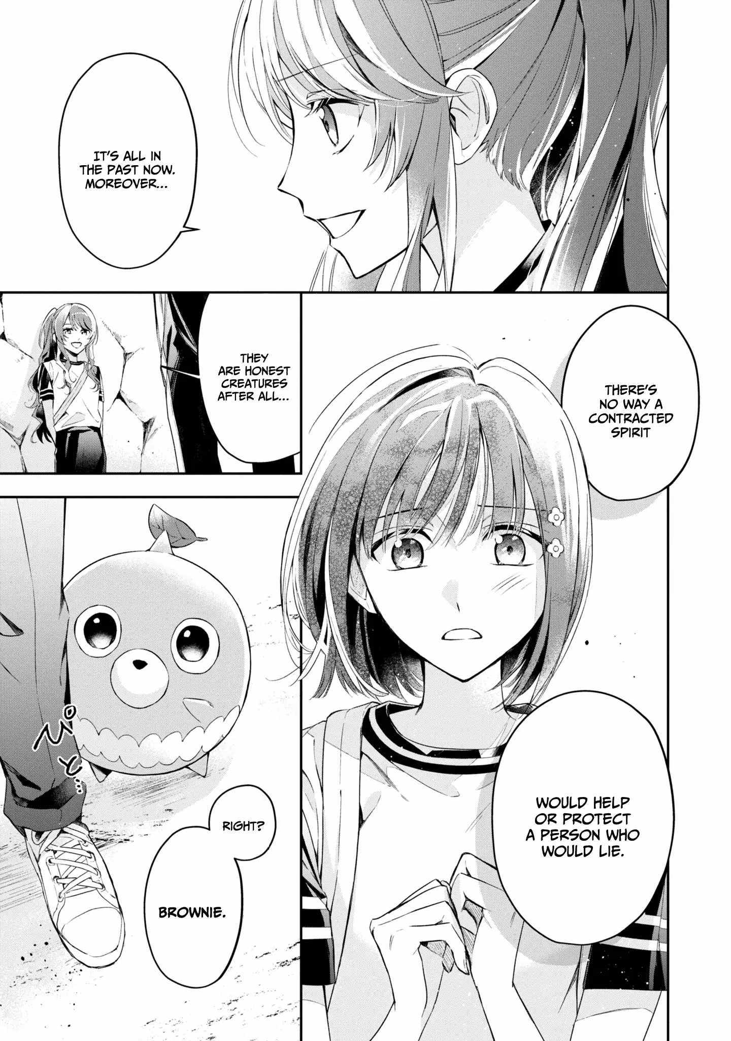If the villainess and the villain were to meet and fall in love ~It seems the shunned heroine who formed a contract with an unnamed spirit is fighting with the nobleman yet again~ Chapter 11 page 32 - 