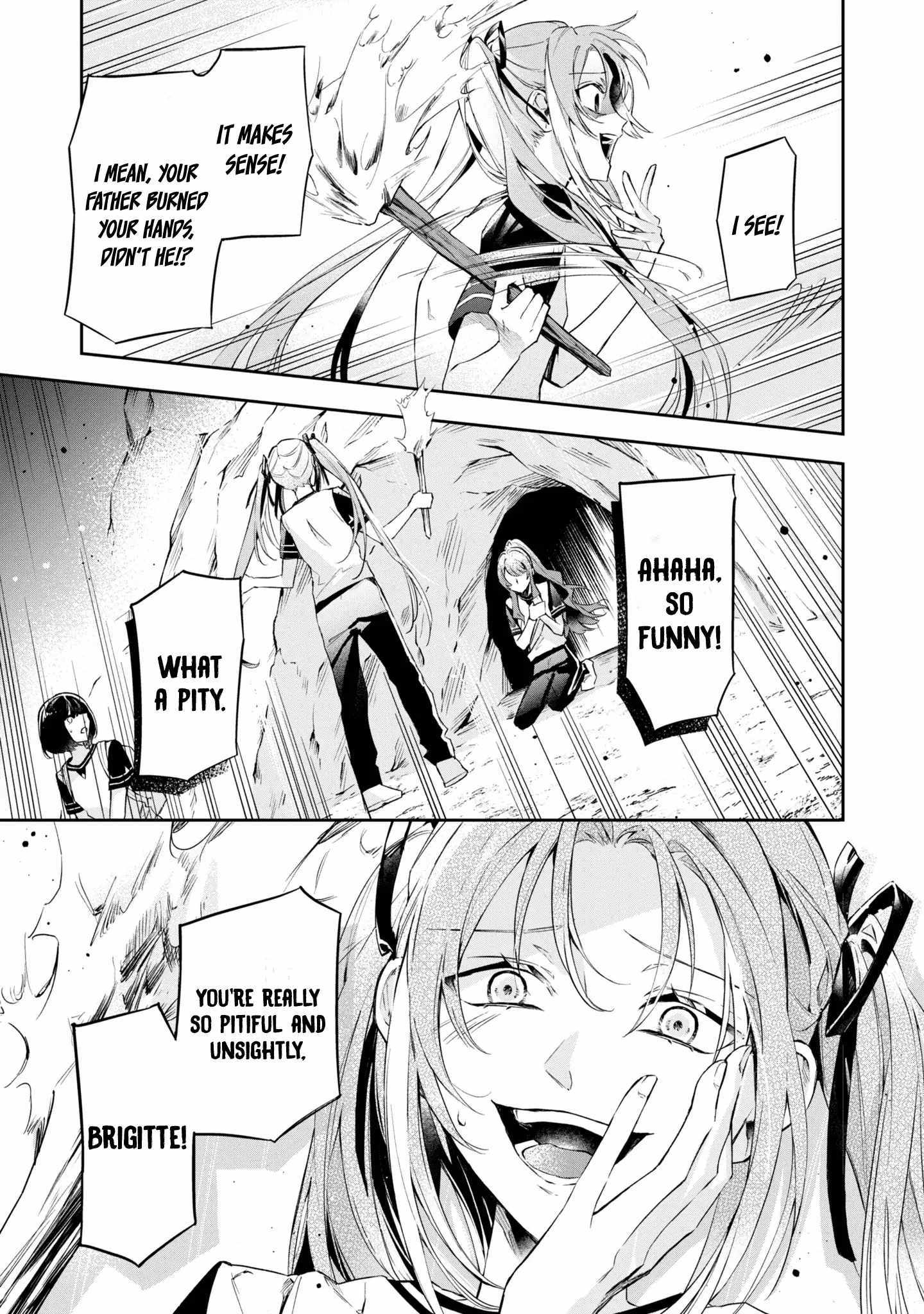 If the villainess and the villain were to meet and fall in love ~It seems the shunned heroine who formed a contract with an unnamed spirit is fighting with the nobleman yet again~ Chapter 12 page 17 - 