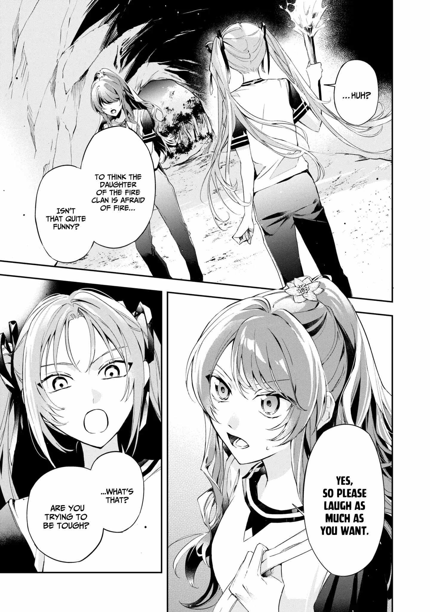 If the villainess and the villain were to meet and fall in love ~It seems the shunned heroine who formed a contract with an unnamed spirit is fighting with the nobleman yet again~ Chapter 12 page 19 - 