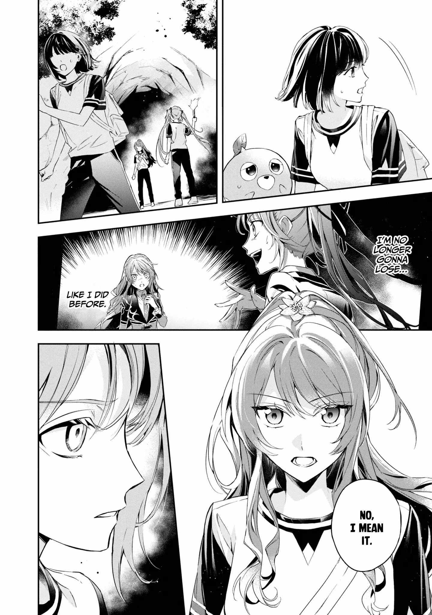 If the villainess and the villain were to meet and fall in love ~It seems the shunned heroine who formed a contract with an unnamed spirit is fighting with the nobleman yet again~ Chapter 12 page 20 - 