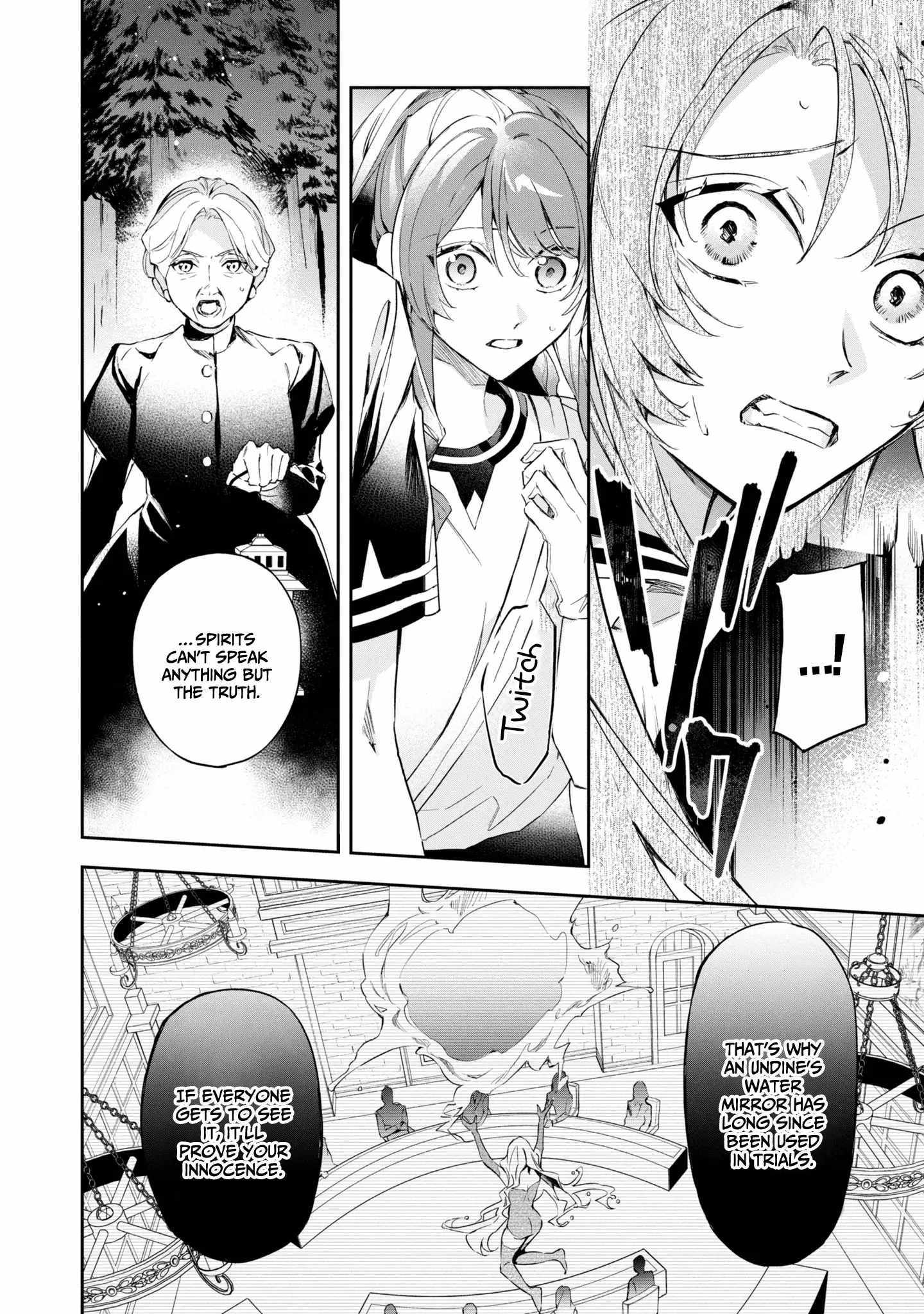 If the villainess and the villain were to meet and fall in love ~It seems the shunned heroine who formed a contract with an unnamed spirit is fighting with the nobleman yet again~ Chapter 13 page 23 - 