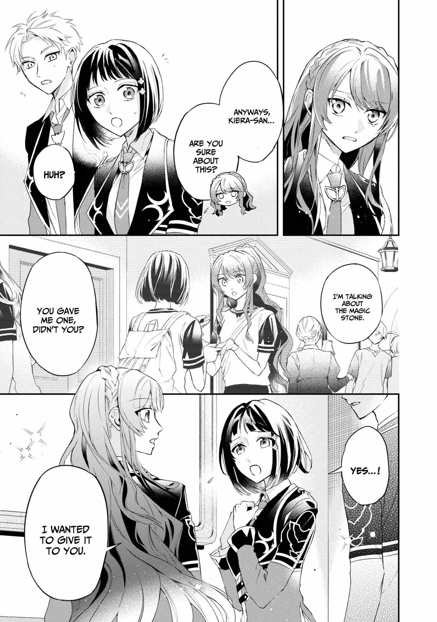 If the villainess and the villain were to meet and fall in love ~It seems the shunned heroine who formed a contract with an unnamed spirit is fighting with the nobleman yet again~ Chapter 14 page 12 - 