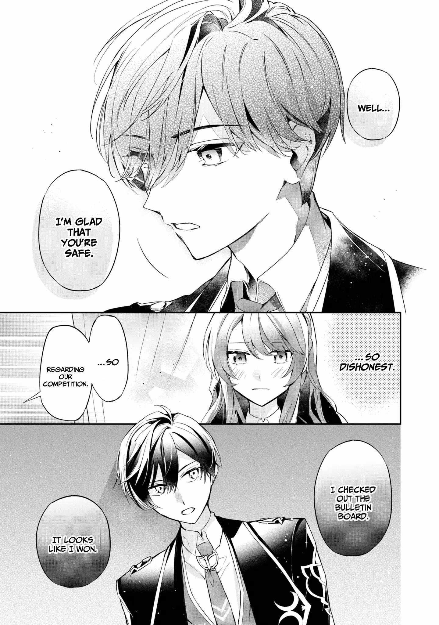 If the villainess and the villain were to meet and fall in love ~It seems the shunned heroine who formed a contract with an unnamed spirit is fighting with the nobleman yet again~ Chapter 14 page 20 - 