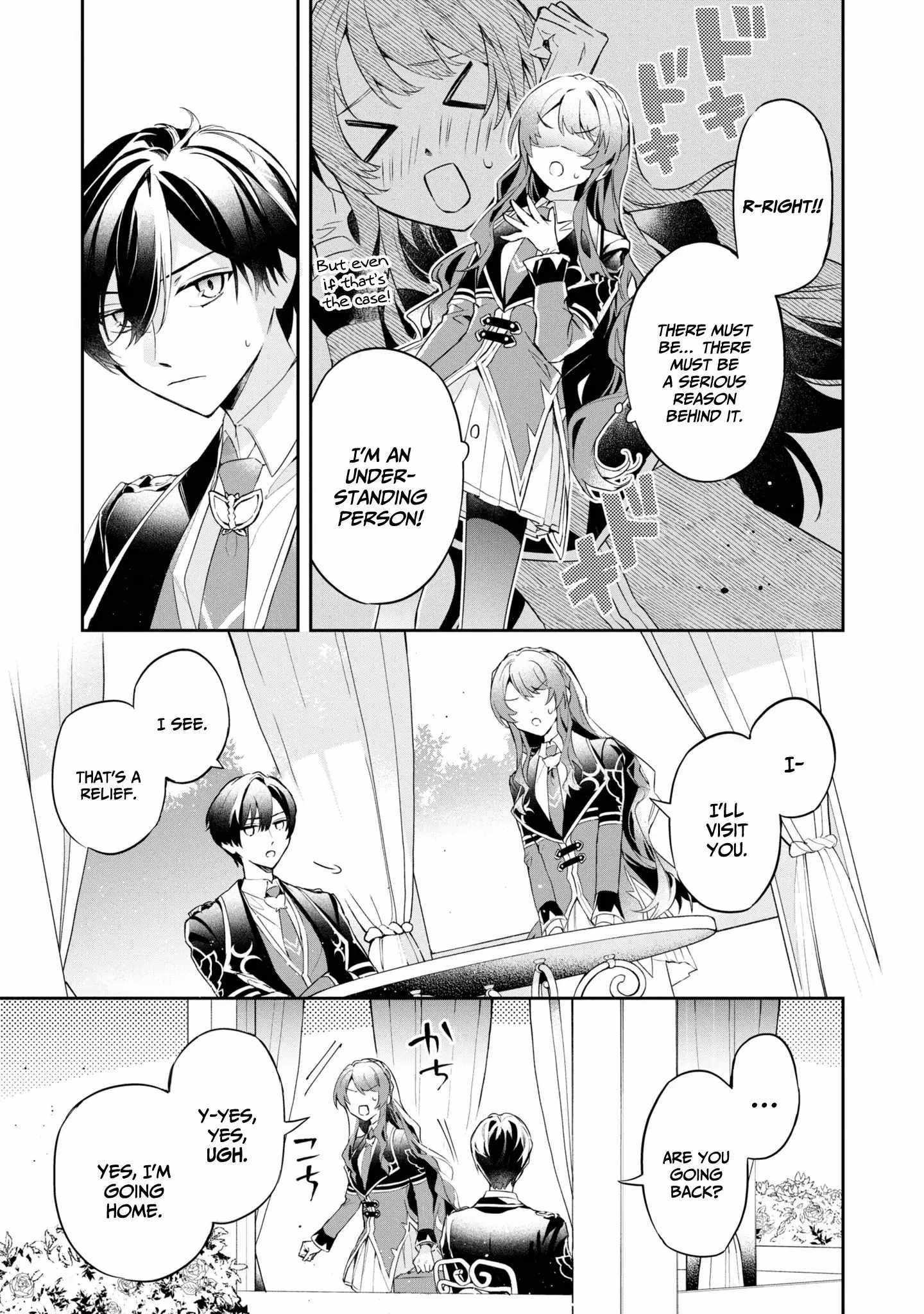 If the villainess and the villain were to meet and fall in love ~It seems the shunned heroine who formed a contract with an unnamed spirit is fighting with the nobleman yet again~ Chapter 14 page 27 - 