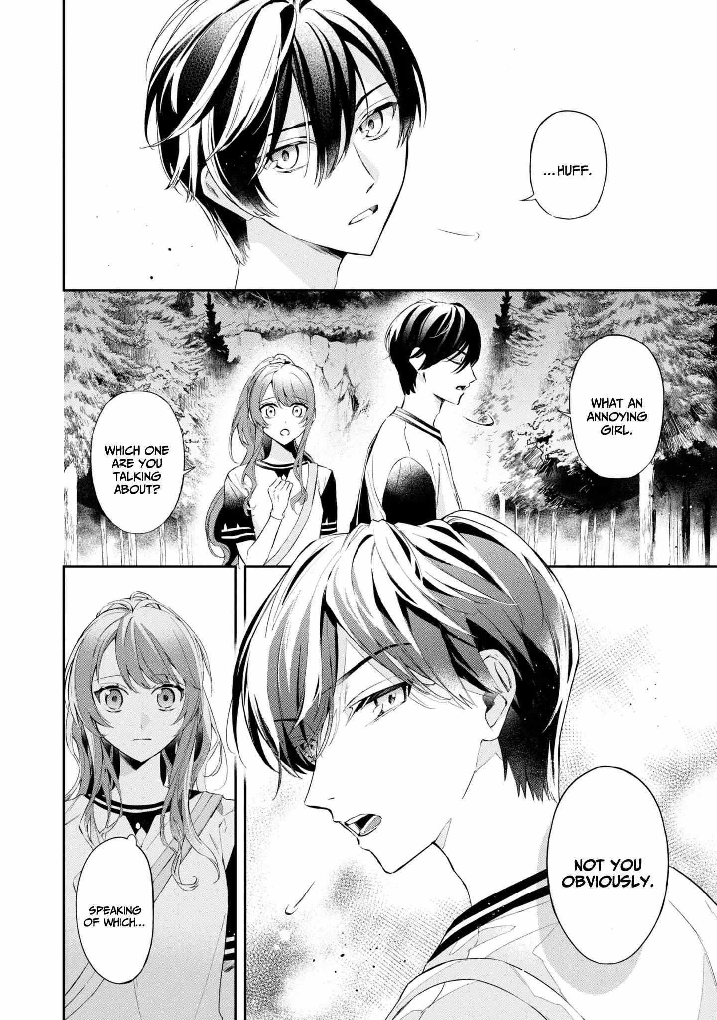 If the villainess and the villain were to meet and fall in love ~It seems the shunned heroine who formed a contract with an unnamed spirit is fighting with the nobleman yet again~ Chapter 14 page 7 - 