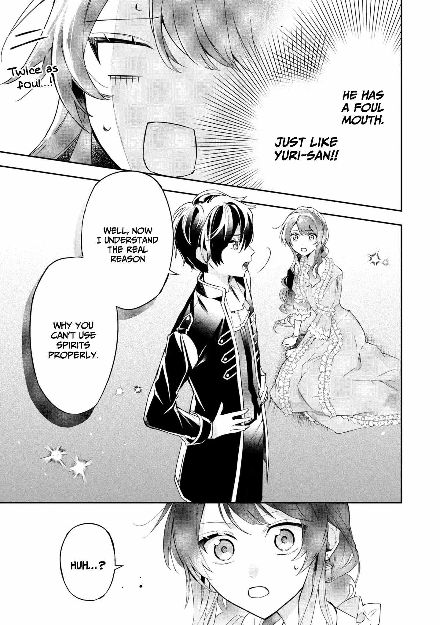 If the villainess and the villain were to meet and fall in love ~It seems the shunned heroine who formed a contract with an unnamed spirit is fighting with the nobleman yet again~ Chapter 15 page 33 - 