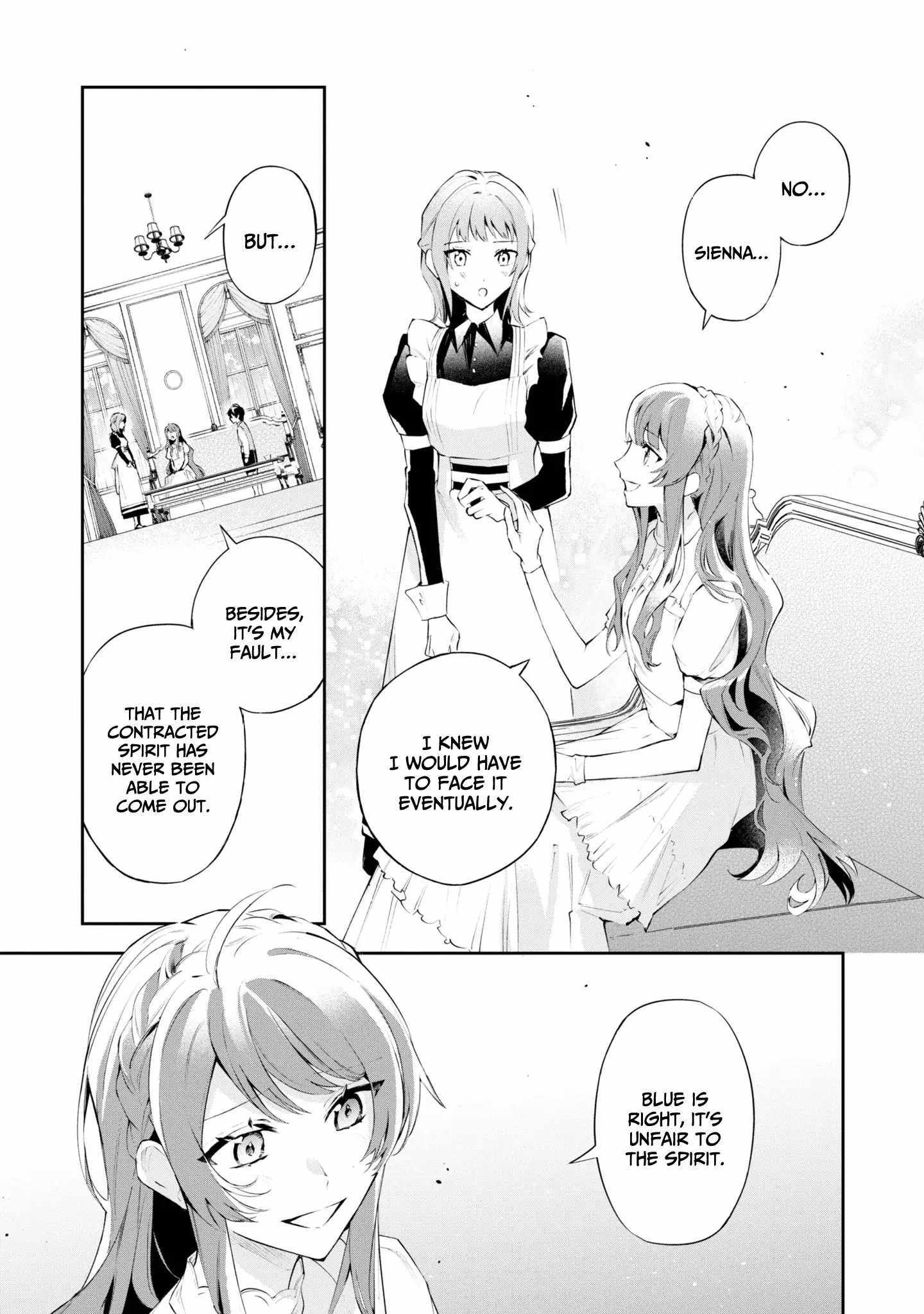 If the villainess and the villain were to meet and fall in love ~It seems the shunned heroine who formed a contract with an unnamed spirit is fighting with the nobleman yet again~ Chapter 17 page 19 - 