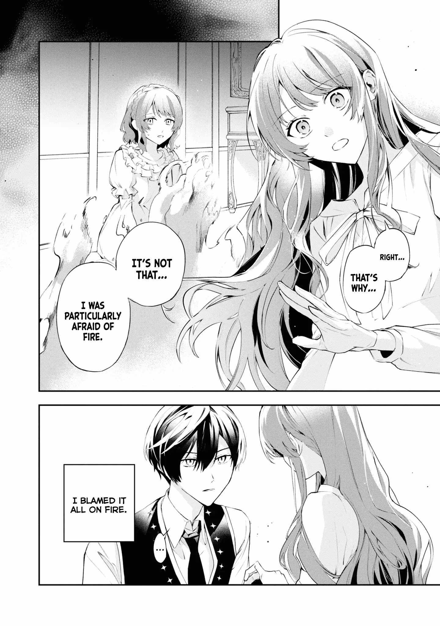 If the villainess and the villain were to meet and fall in love ~It seems the shunned heroine who formed a contract with an unnamed spirit is fighting with the nobleman yet again~ Chapter 19 page 14 - 