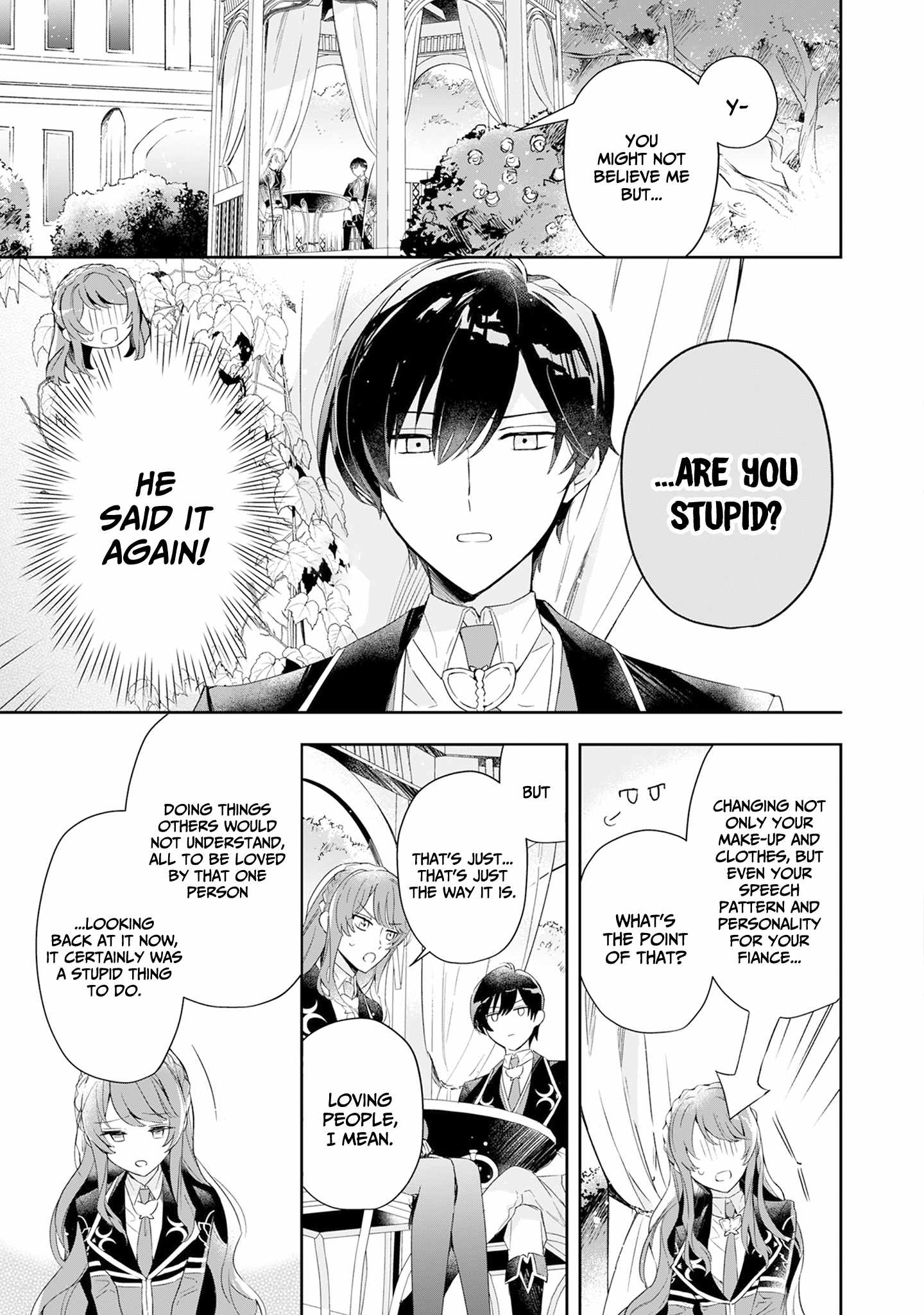 If the villainess and the villain were to meet and fall in love ~It seems the shunned heroine who formed a contract with an unnamed spirit is fighting with the nobleman yet again~ Chapter 2 page 21 - 
