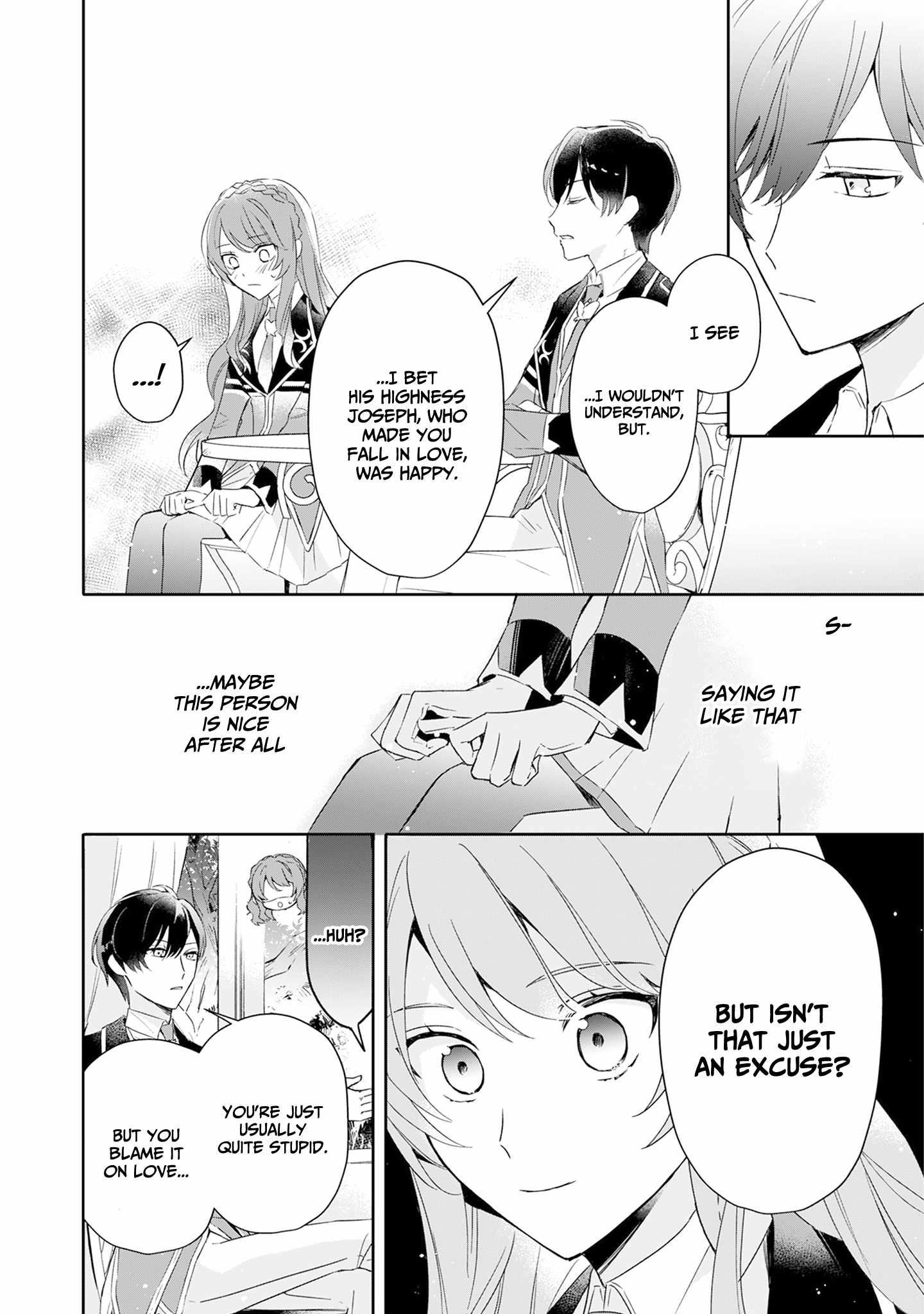 If the villainess and the villain were to meet and fall in love ~It seems the shunned heroine who formed a contract with an unnamed spirit is fighting with the nobleman yet again~ Chapter 2 page 22 - 