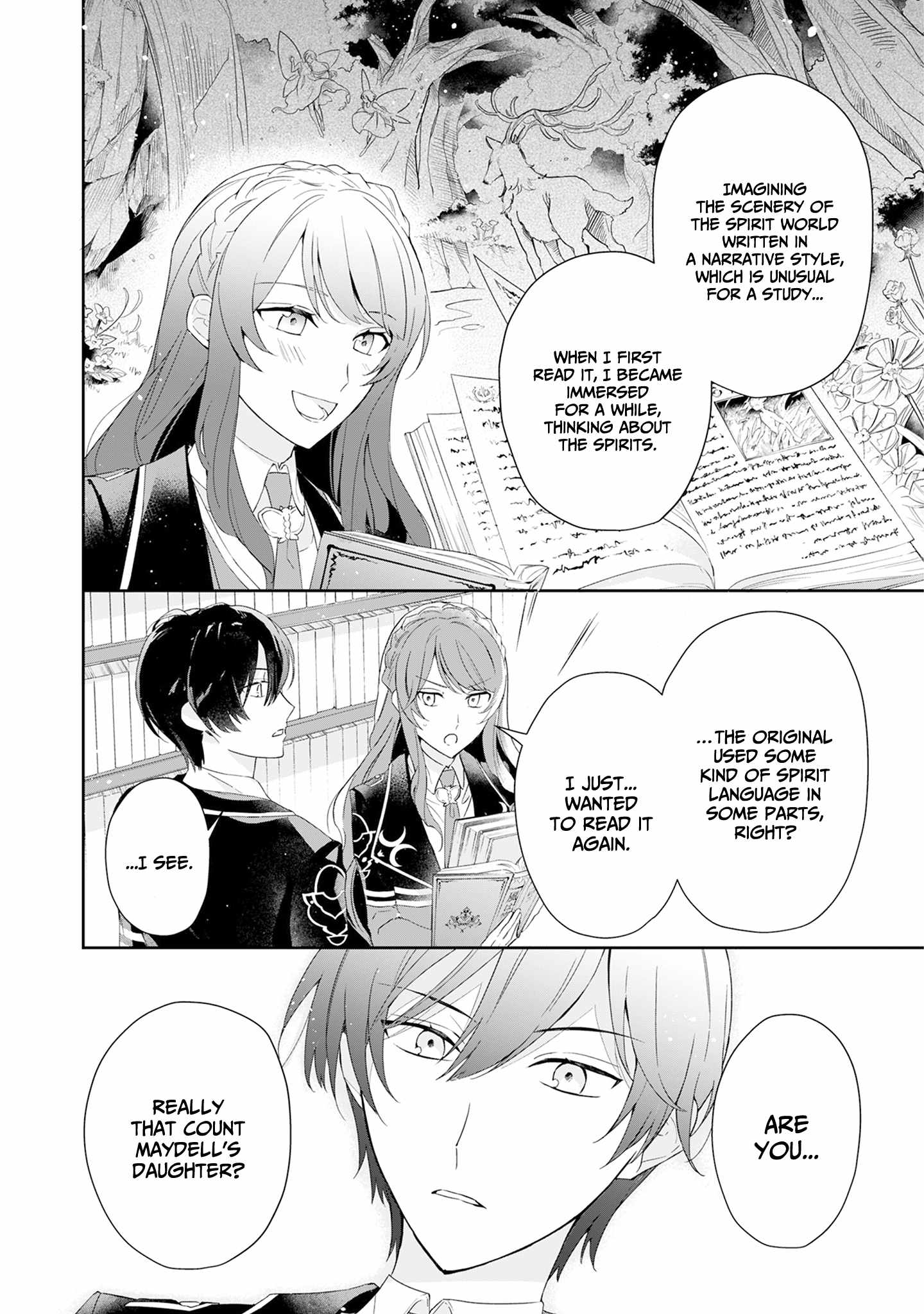 If the villainess and the villain were to meet and fall in love ~It seems the shunned heroine who formed a contract with an unnamed spirit is fighting with the nobleman yet again~ Chapter 2 page 9 - 
