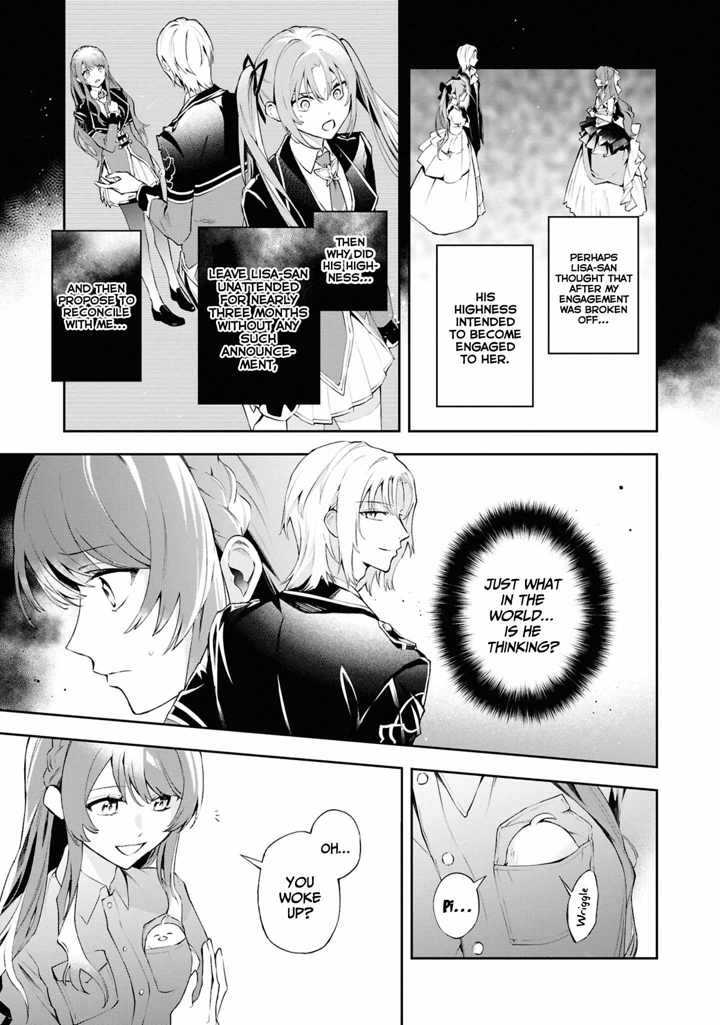If the villainess and the villain were to meet and fall in love ~It seems the shunned heroine who formed a contract with an unnamed spirit is fighting with the nobleman yet again~ Chapter 21 page 14 - 