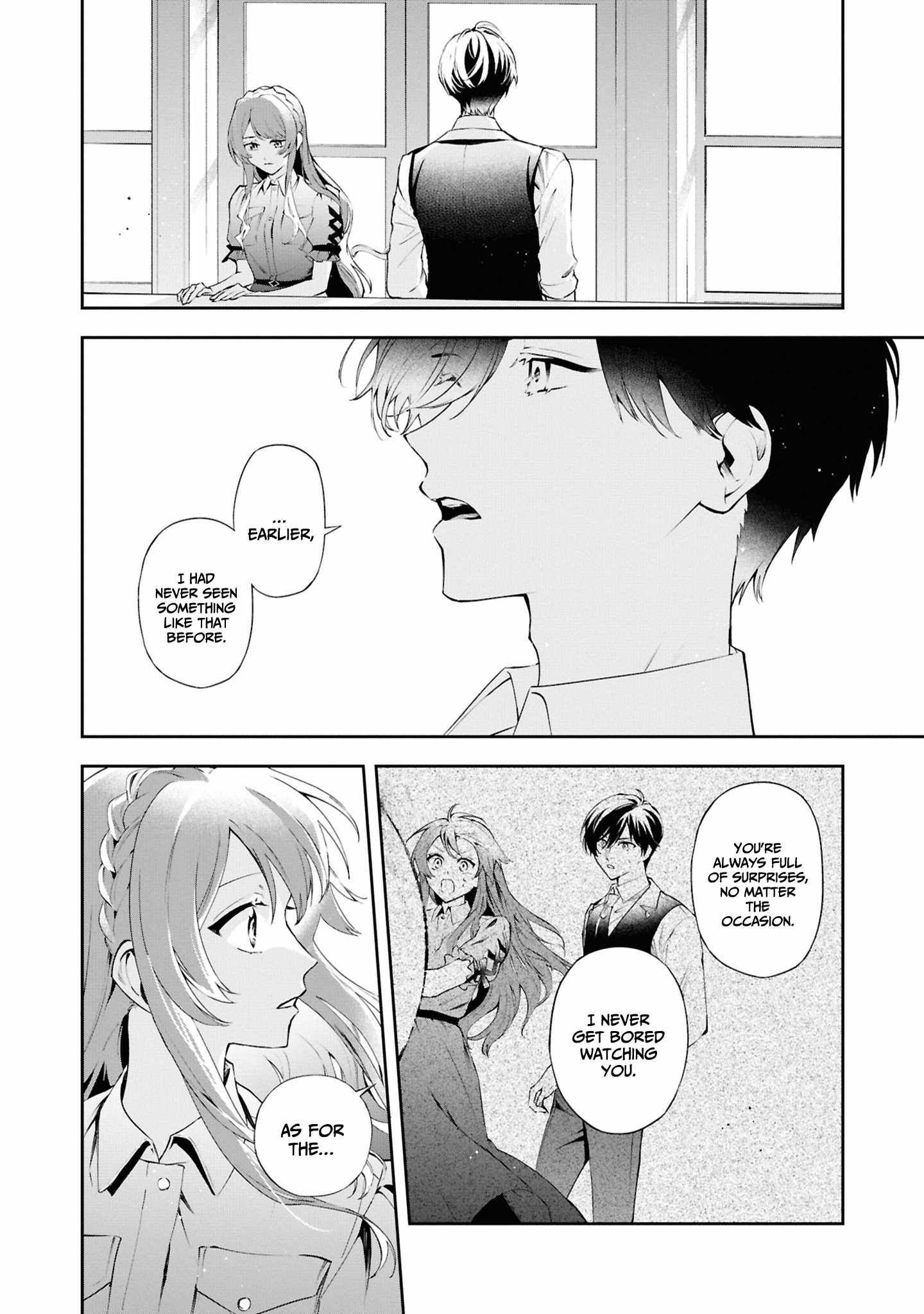 If the villainess and the villain were to meet and fall in love ~It seems the shunned heroine who formed a contract with an unnamed spirit is fighting with the nobleman yet again~ Chapter 22 page 27 - 